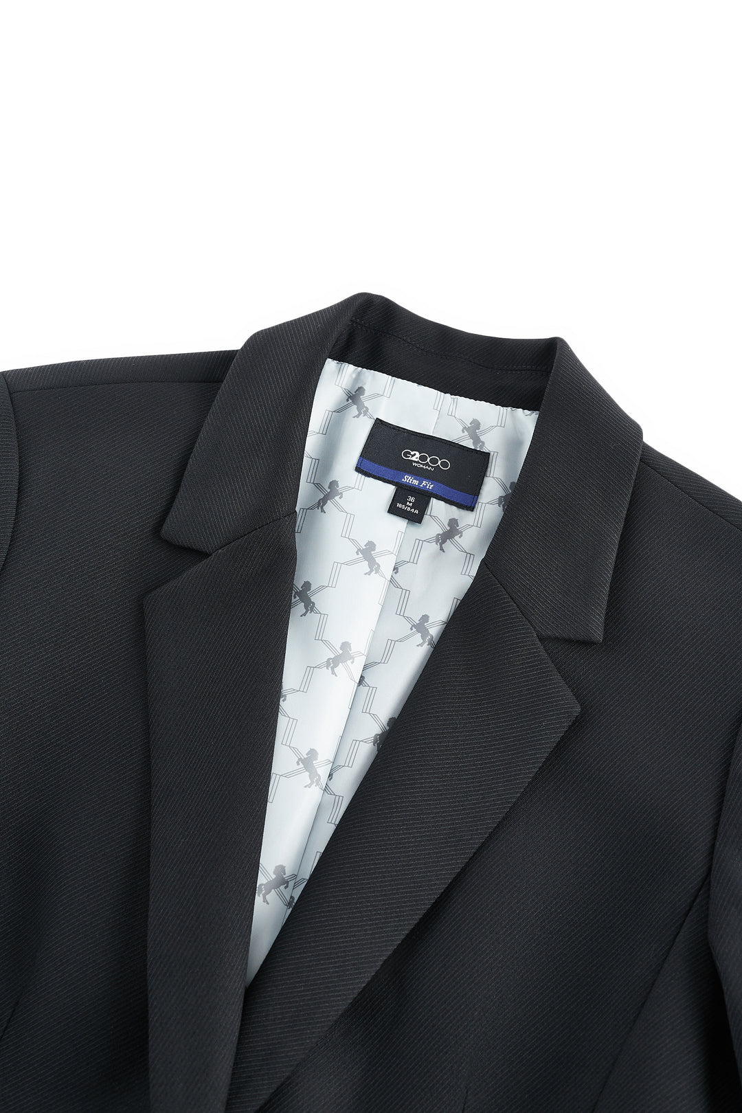 標準領長袖套裝西裝外套(配胸針)