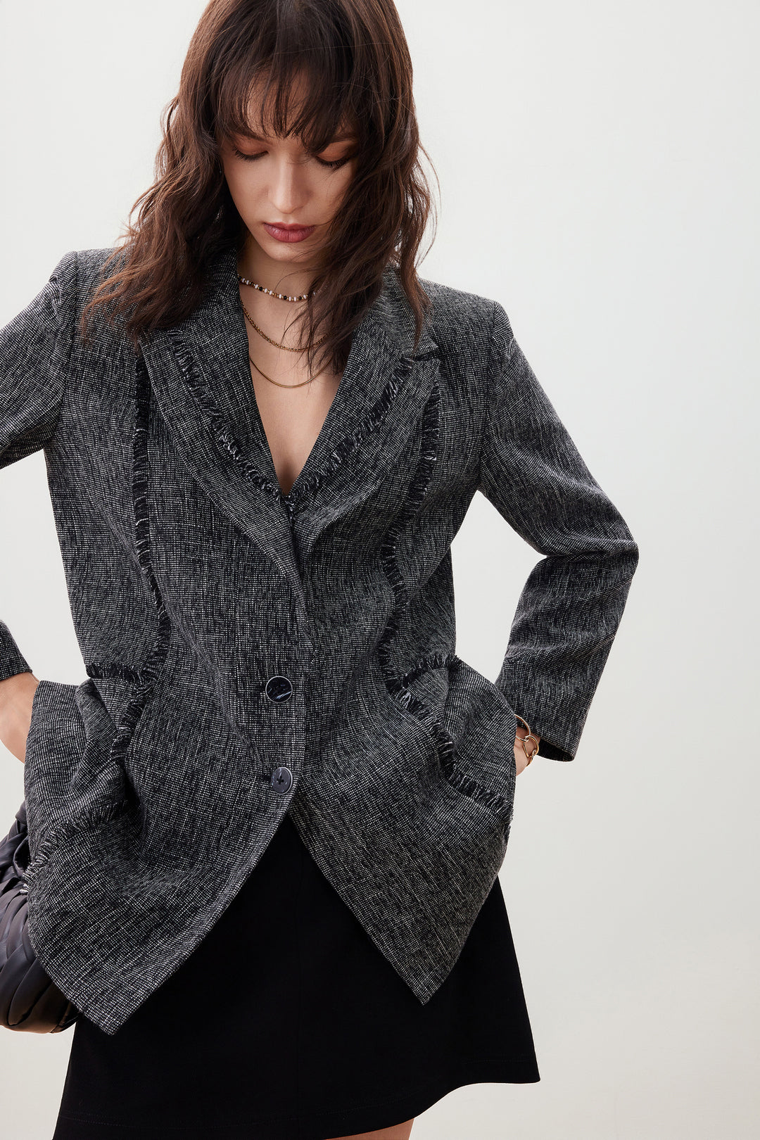 G2000 WOMAN-peak-lapel-long-sleeve-blazer-56212606-Black