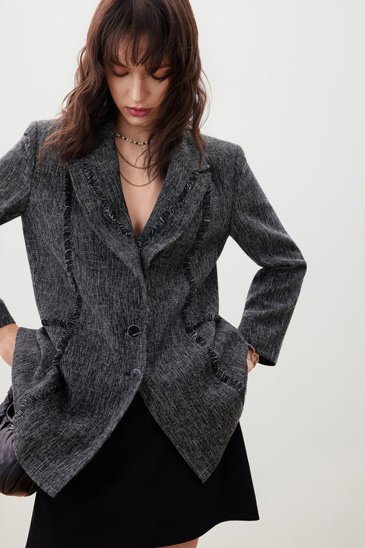 G2000 WOMAN-peak-lapel-long-sleeve-blazer-56212606-Black