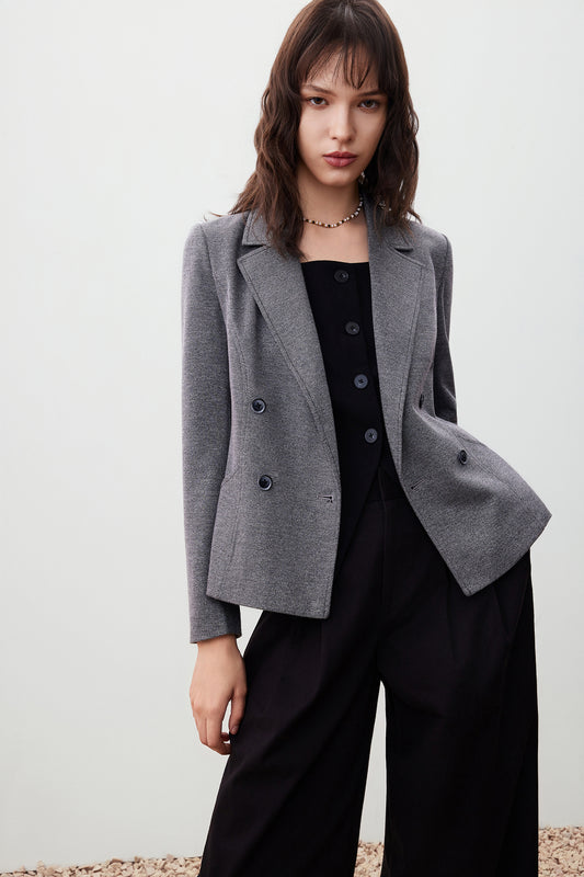 G2000 WOMAN-notch-lapel-long-sleeve-blazer-56212653-Grey