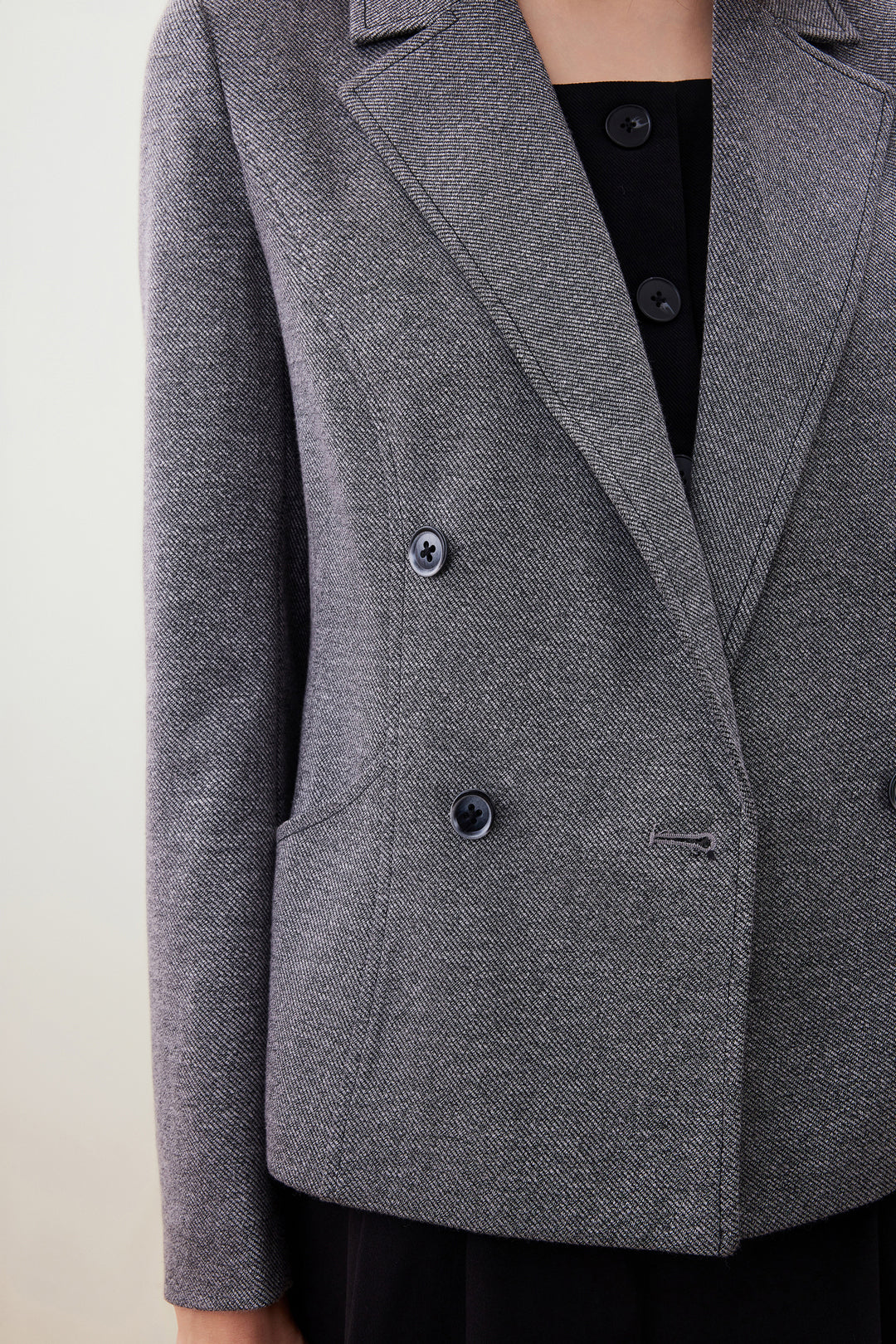 Notch Lapel Long Sleeve Blazer