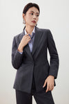 G2000 WOMAN-wool-collection-anti-static-peak-lapel-suit-blazer-56214013-Grey