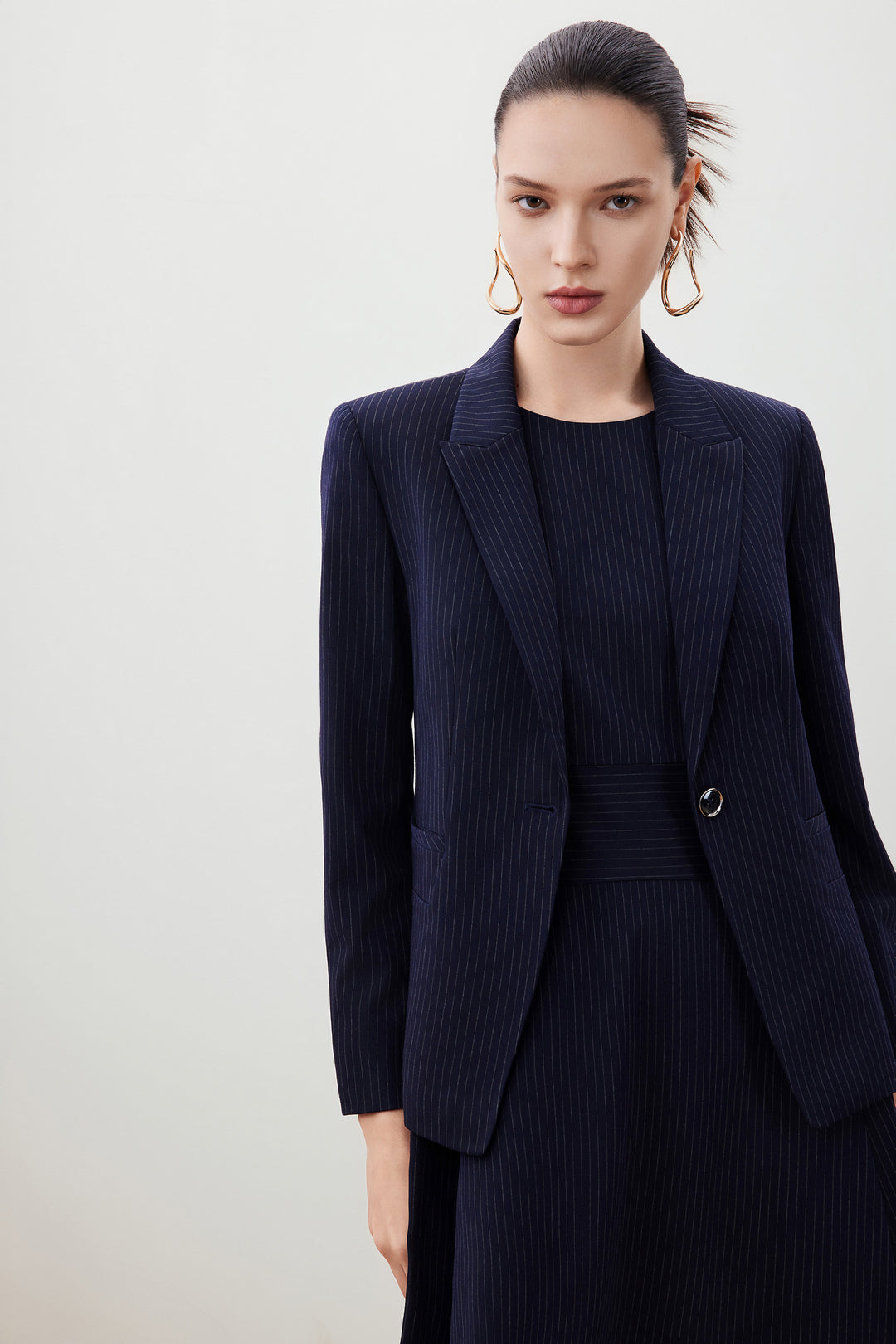 Wool Blend 劍領套裝西裝外套