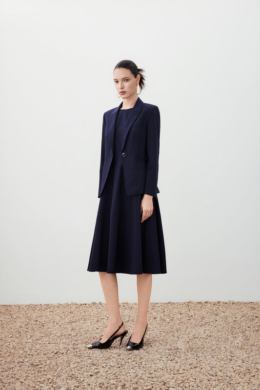 Wool Blend 劍領套裝西裝外套