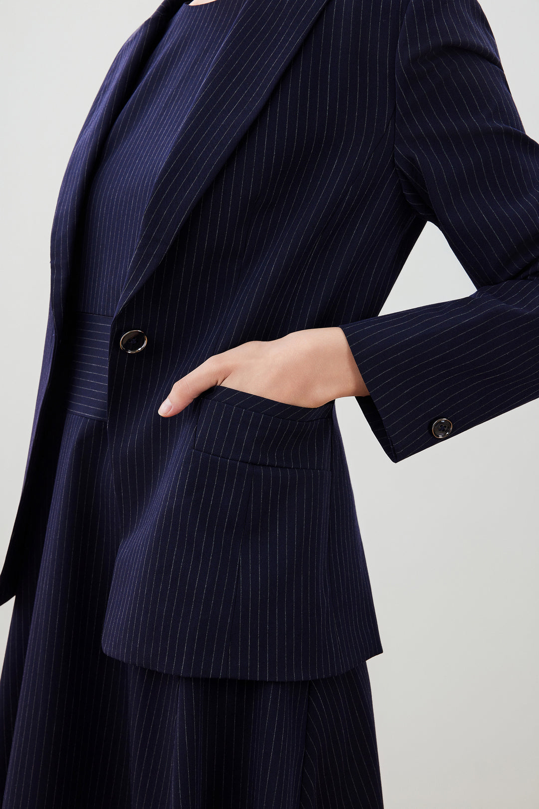 Wool Blend 劍領套裝西裝外套