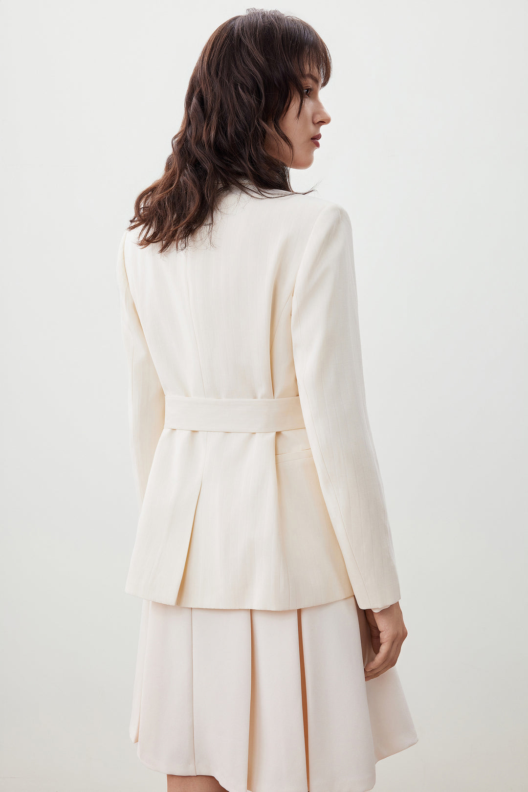 Textured 標準領套裝西裝外套(配領帶)