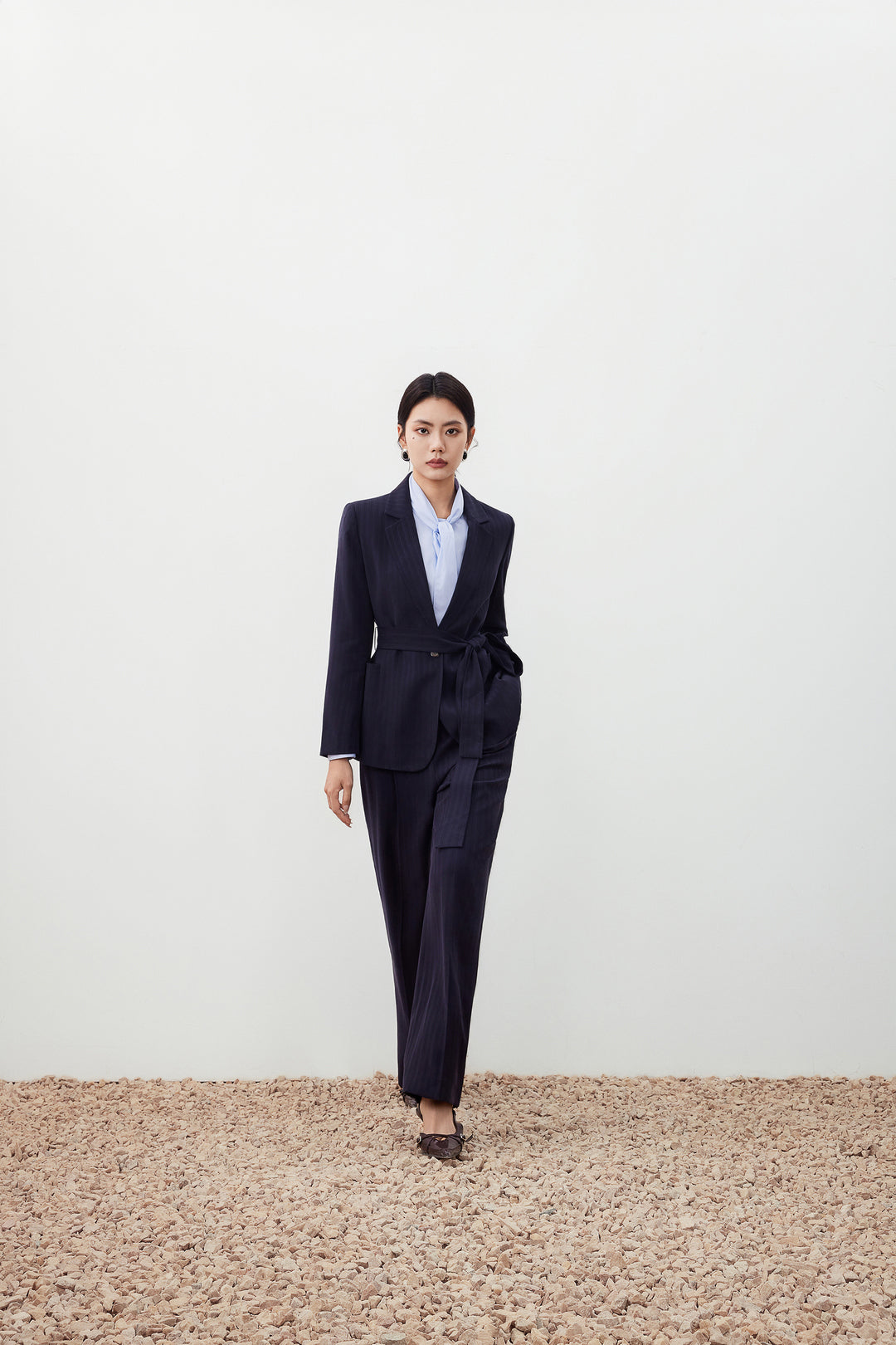 Textured 標準領套裝西裝外套(配領帶)