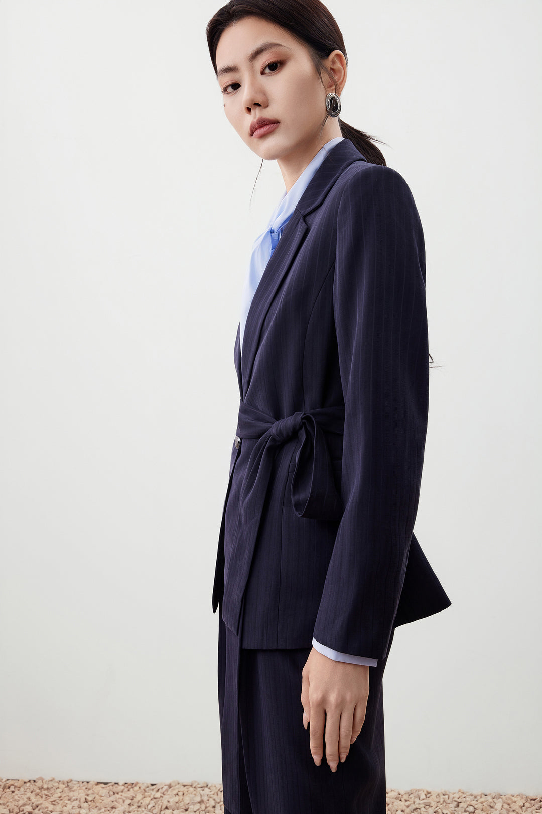 Textured 標準領套裝西裝外套(配領帶)