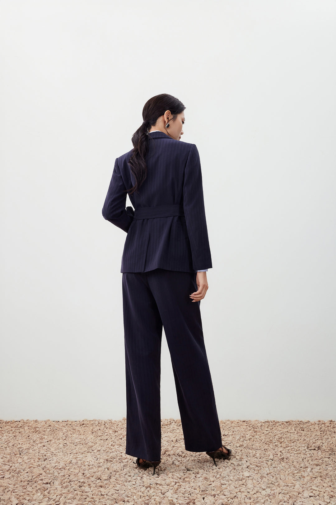 Textured 標準領套裝西裝外套(配領帶)