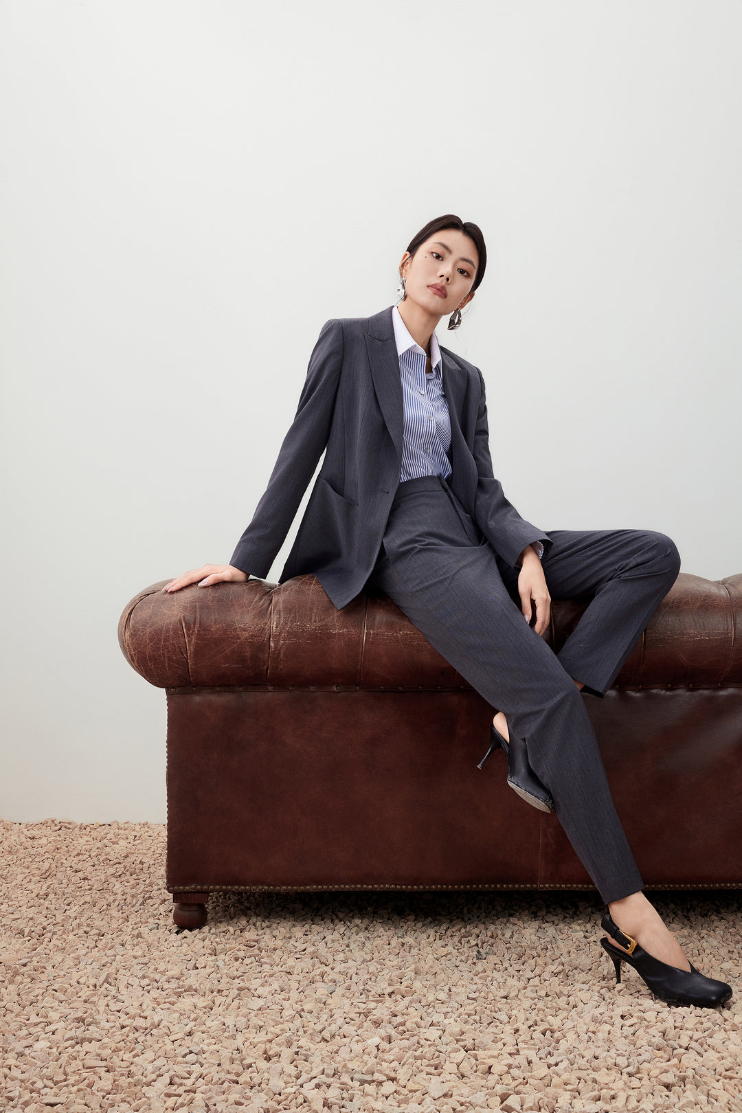 Twill 翻領長袖商務恤衫