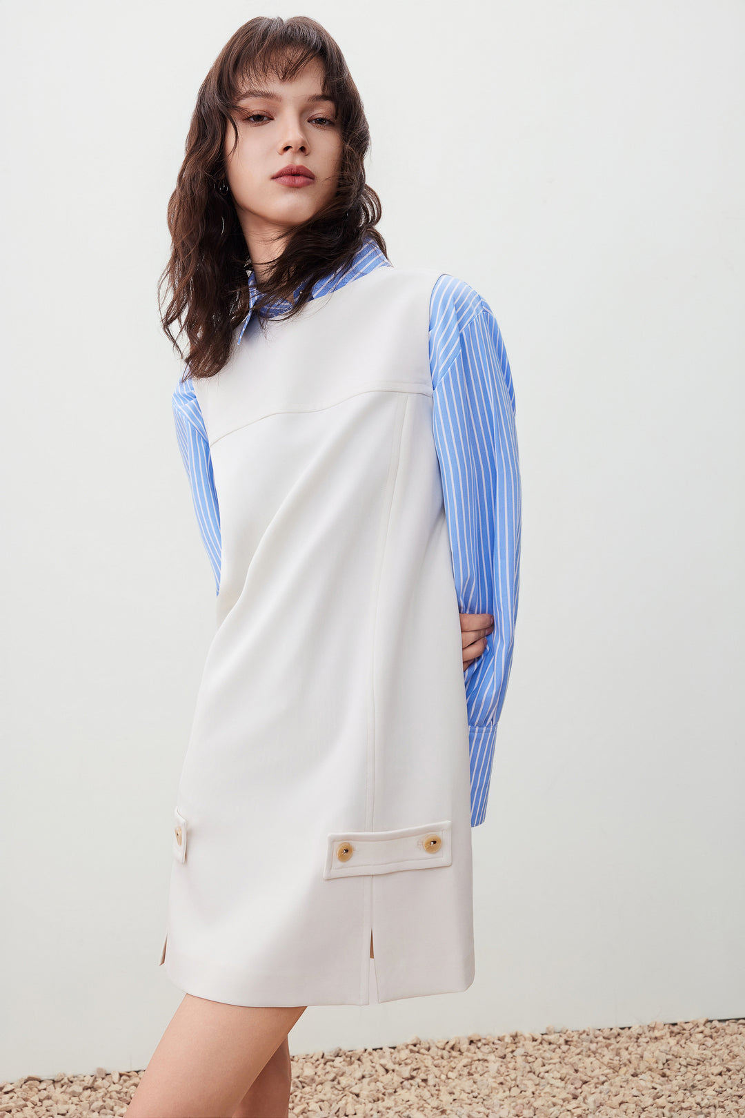 G2000 WOMAN-round-neck-sleeveless-dress-56231127-Beige