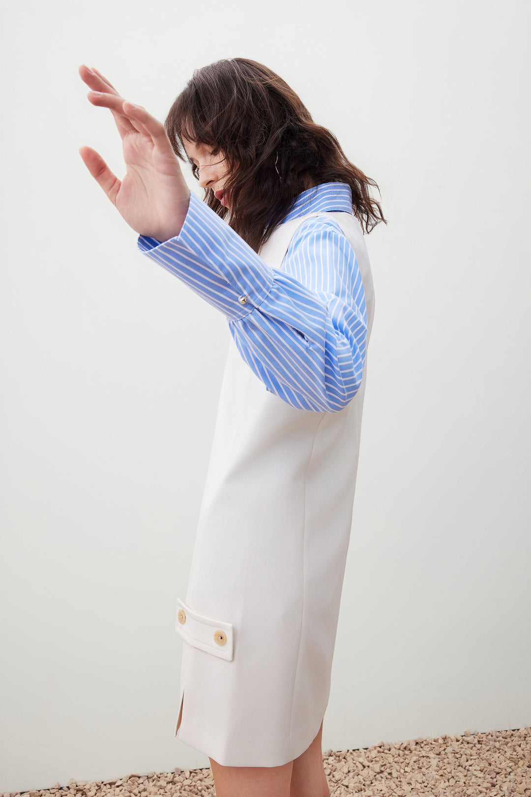 圓領無袖連身裙