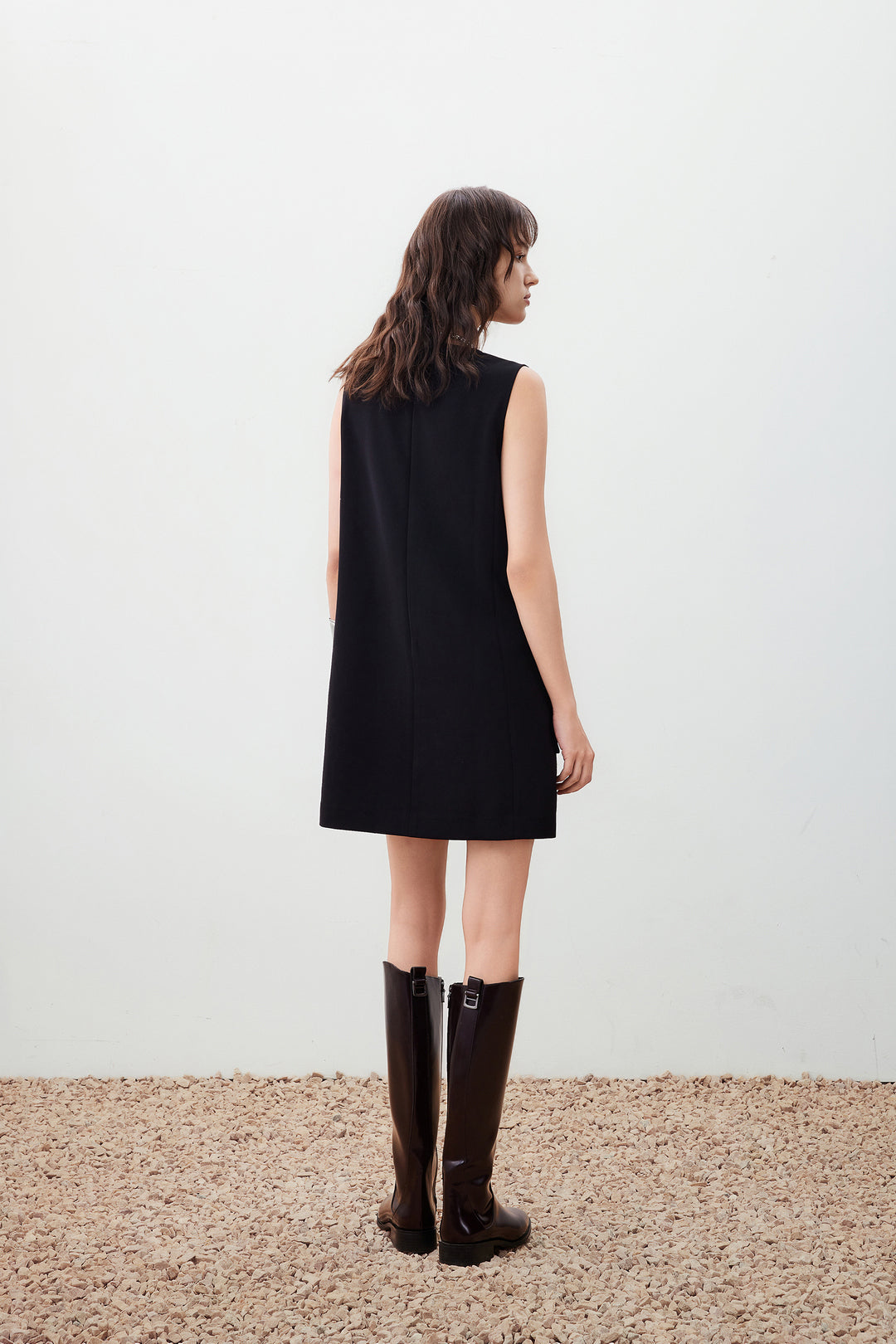 圓領無袖連身裙