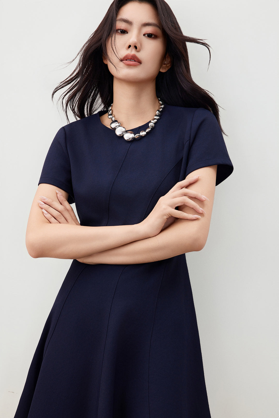 G2000 WOMAN-opaque-round-neck-dress-56231236-Blue