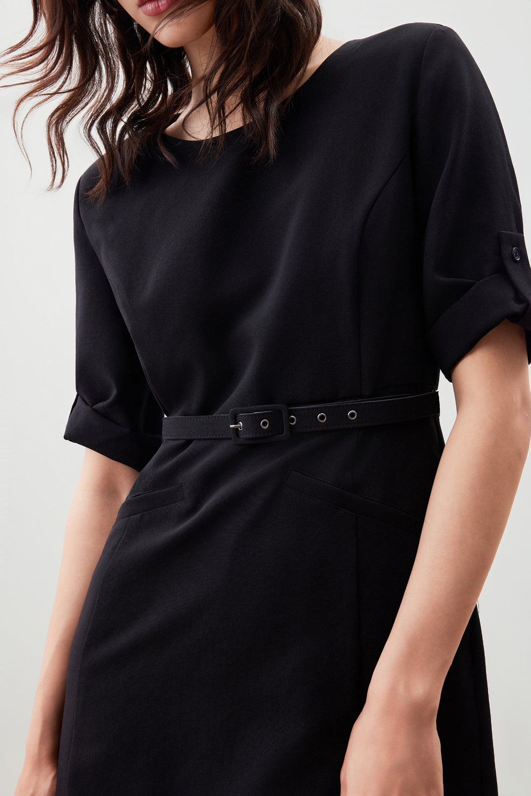 Water Repellent 圓領連身裙