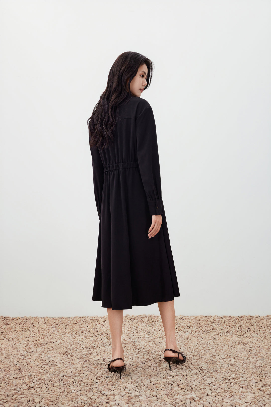 Twill 恤衫領連身裙