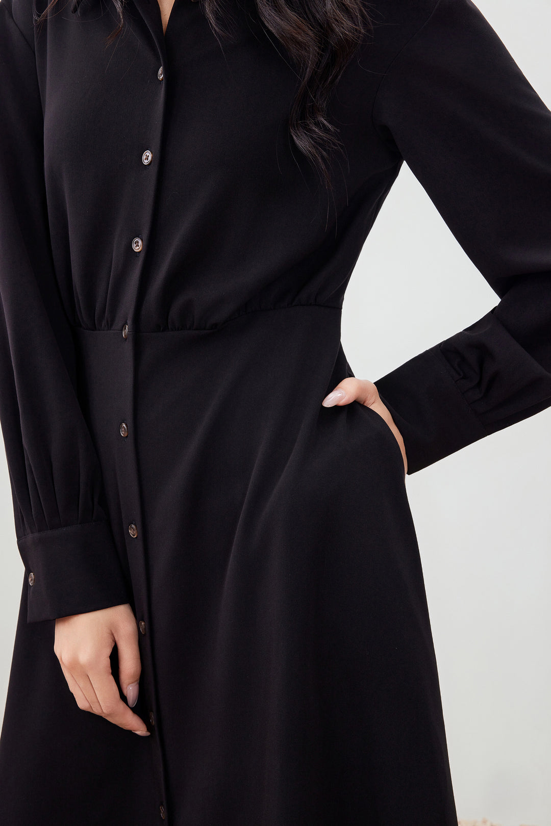 Twill 恤衫領連身裙