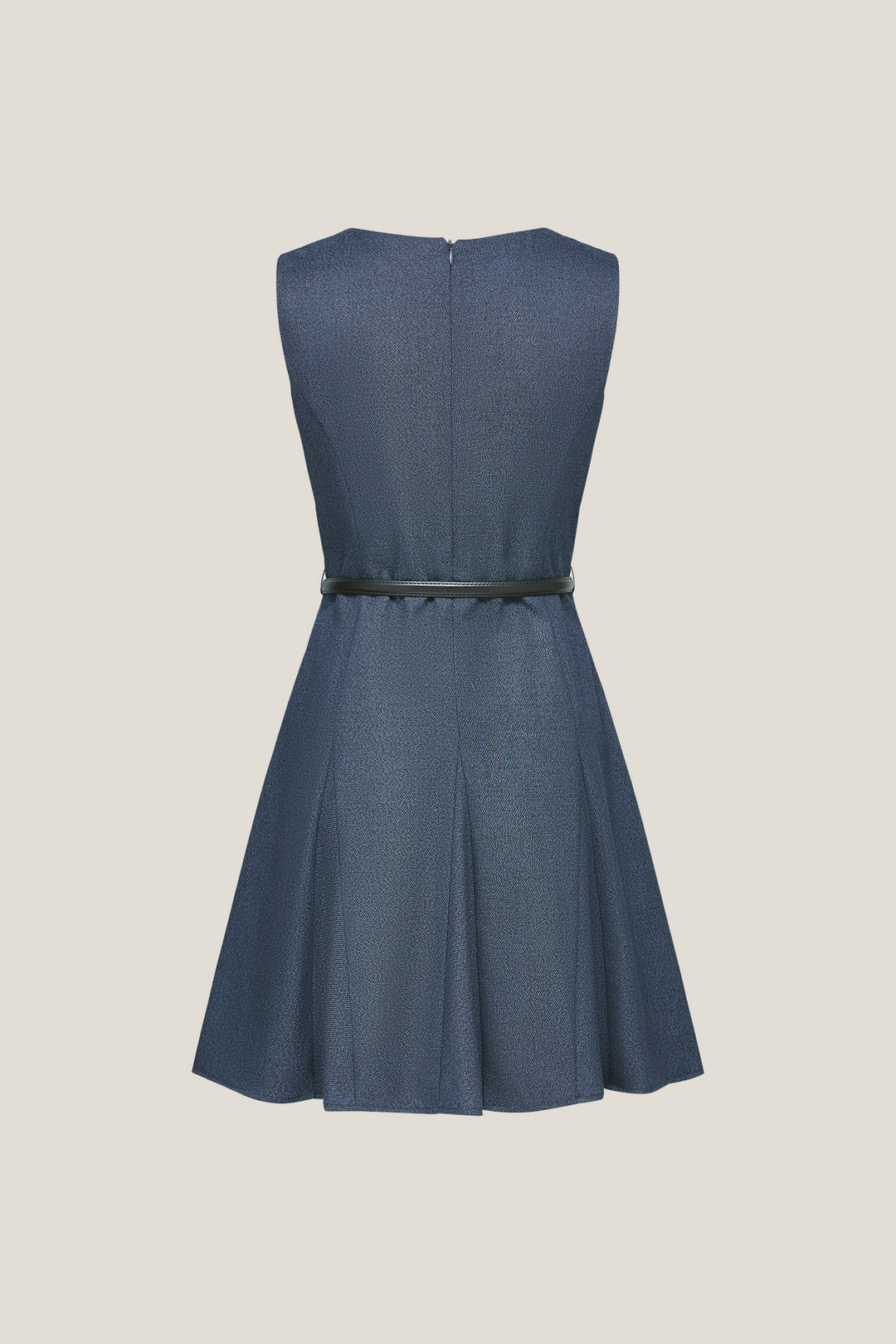 Textured 圓領連身裙