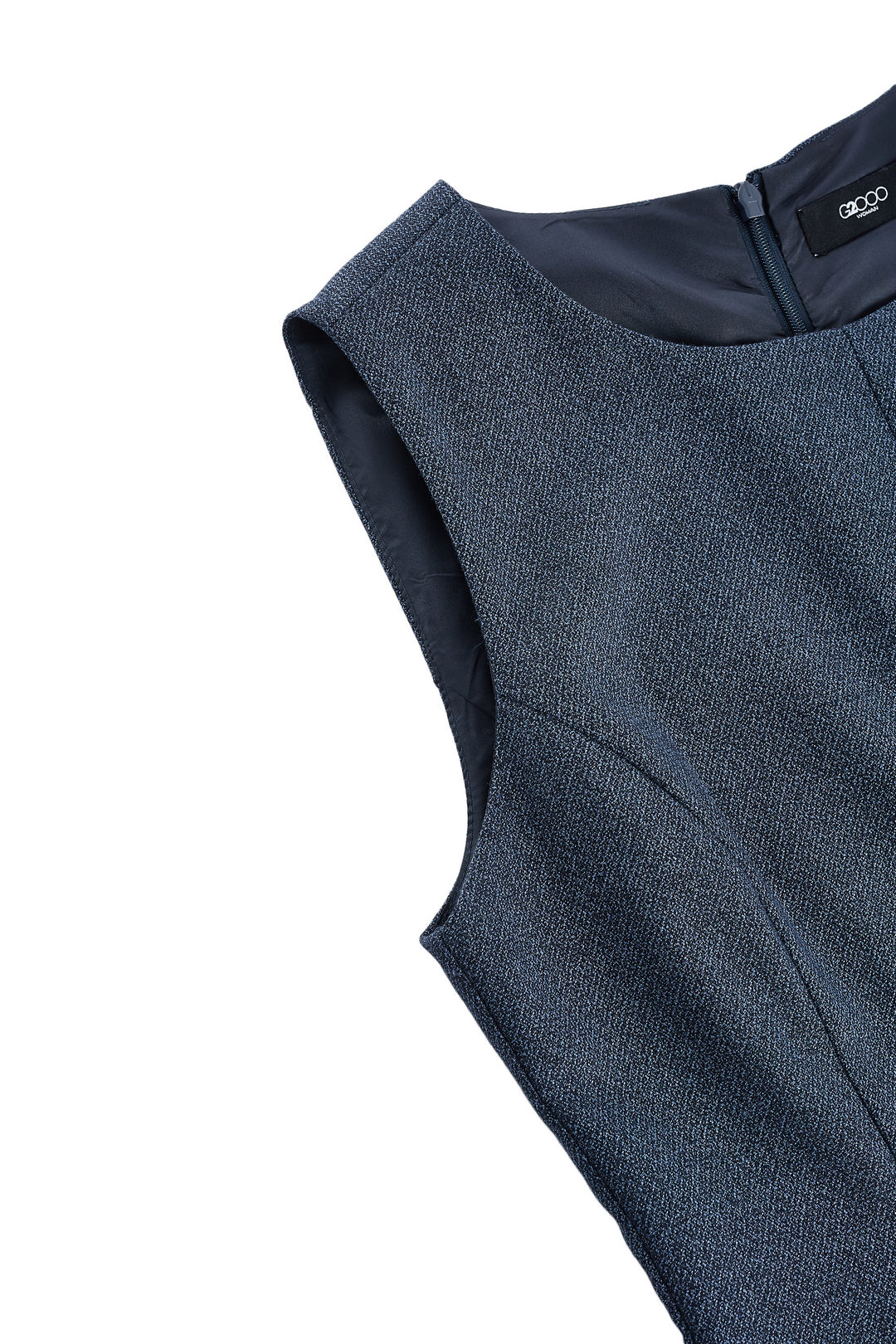 Textured 圓領連身裙