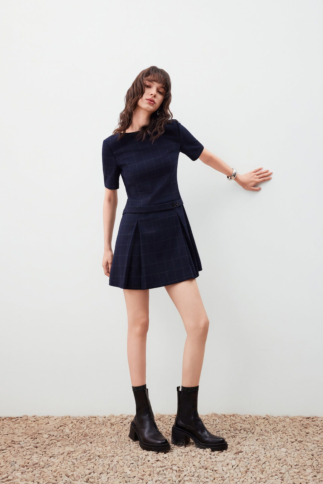 Twill 無領連身裙