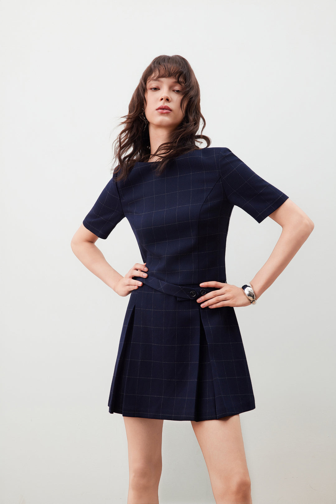 Twill 無領連身裙