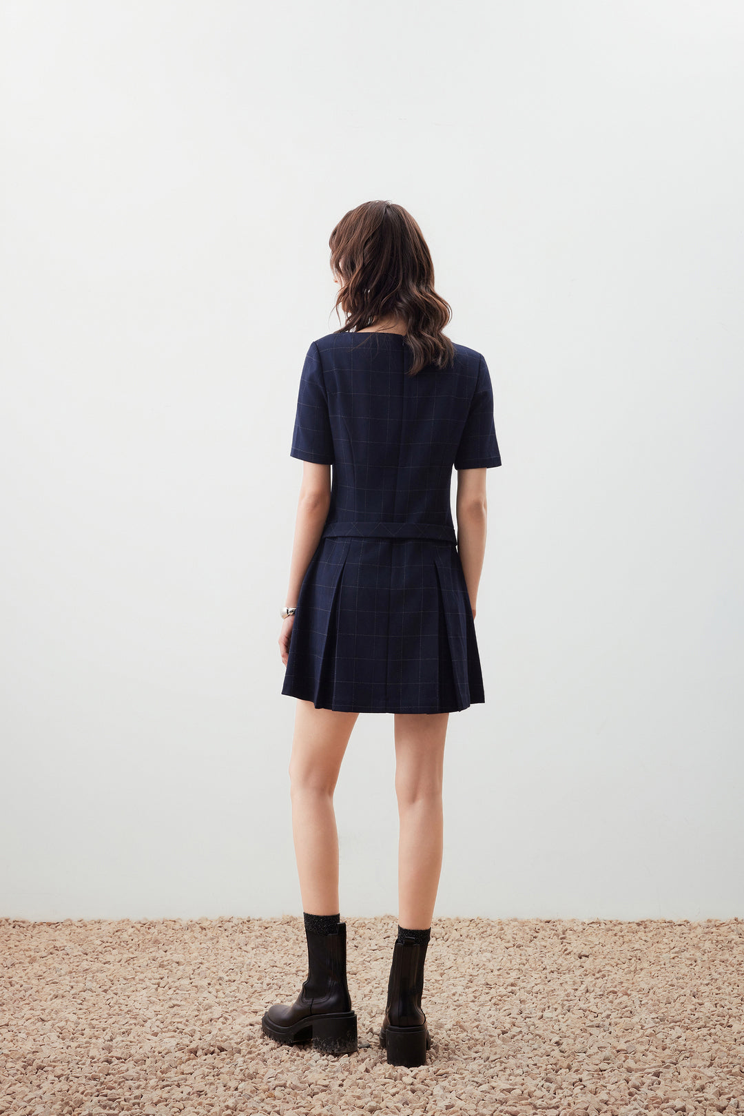 Twill 無領連身裙