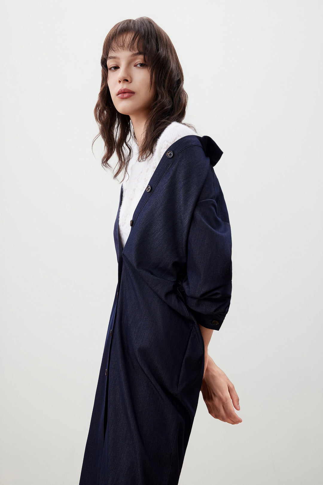 G2000 WOMAN-shirt-neck-3/4-sleeve-dress-56232215-Blue