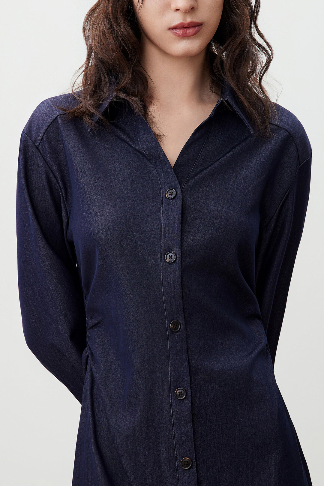 Twill 恤衫領連身裙