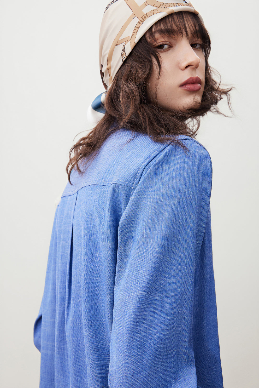 Denim 翻領休閒恤衫