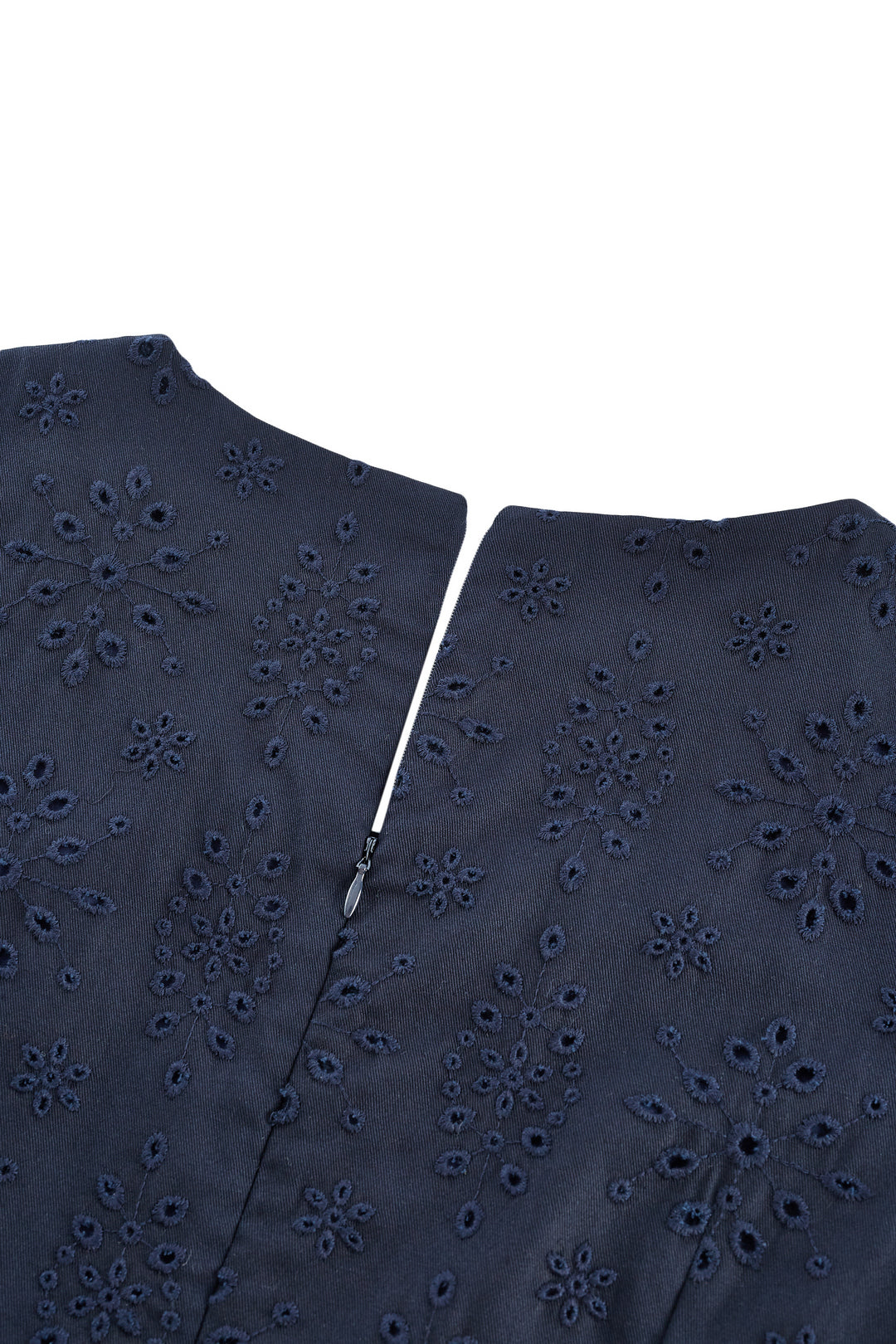 U形領中袖連身裙