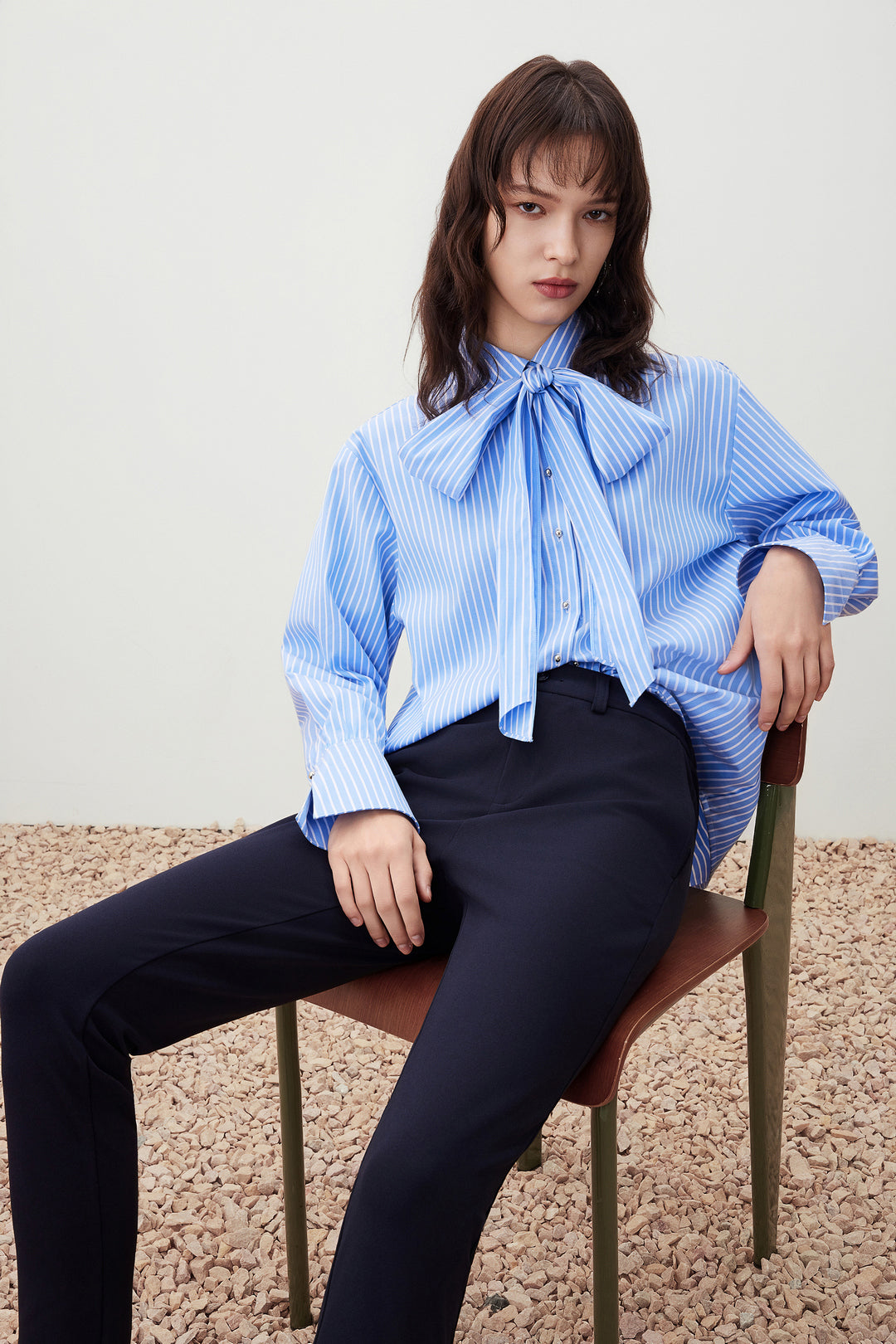 Easy Care 翻領休閒恤衫(配領帶)