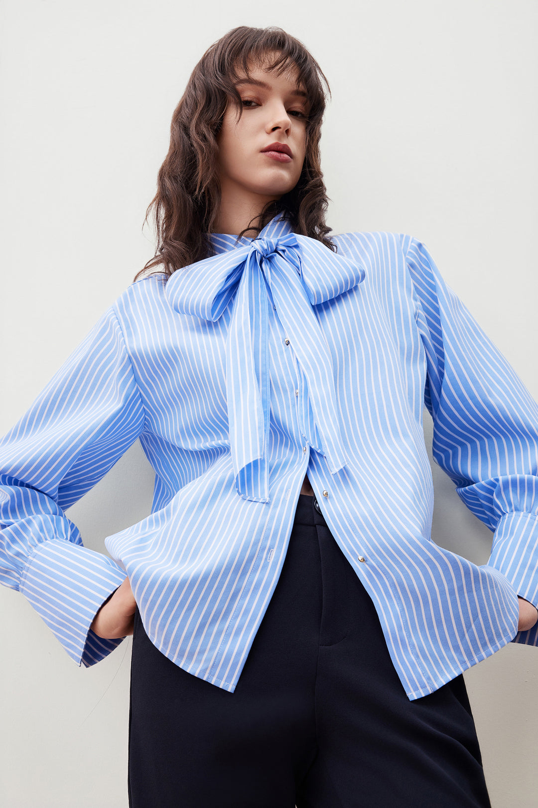 Easy Care 翻領休閒恤衫(配領帶)