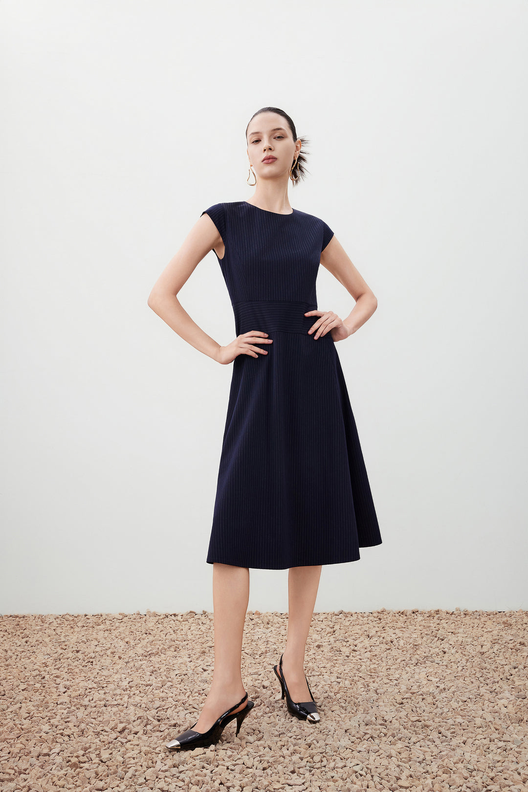 Wool 無領連身裙