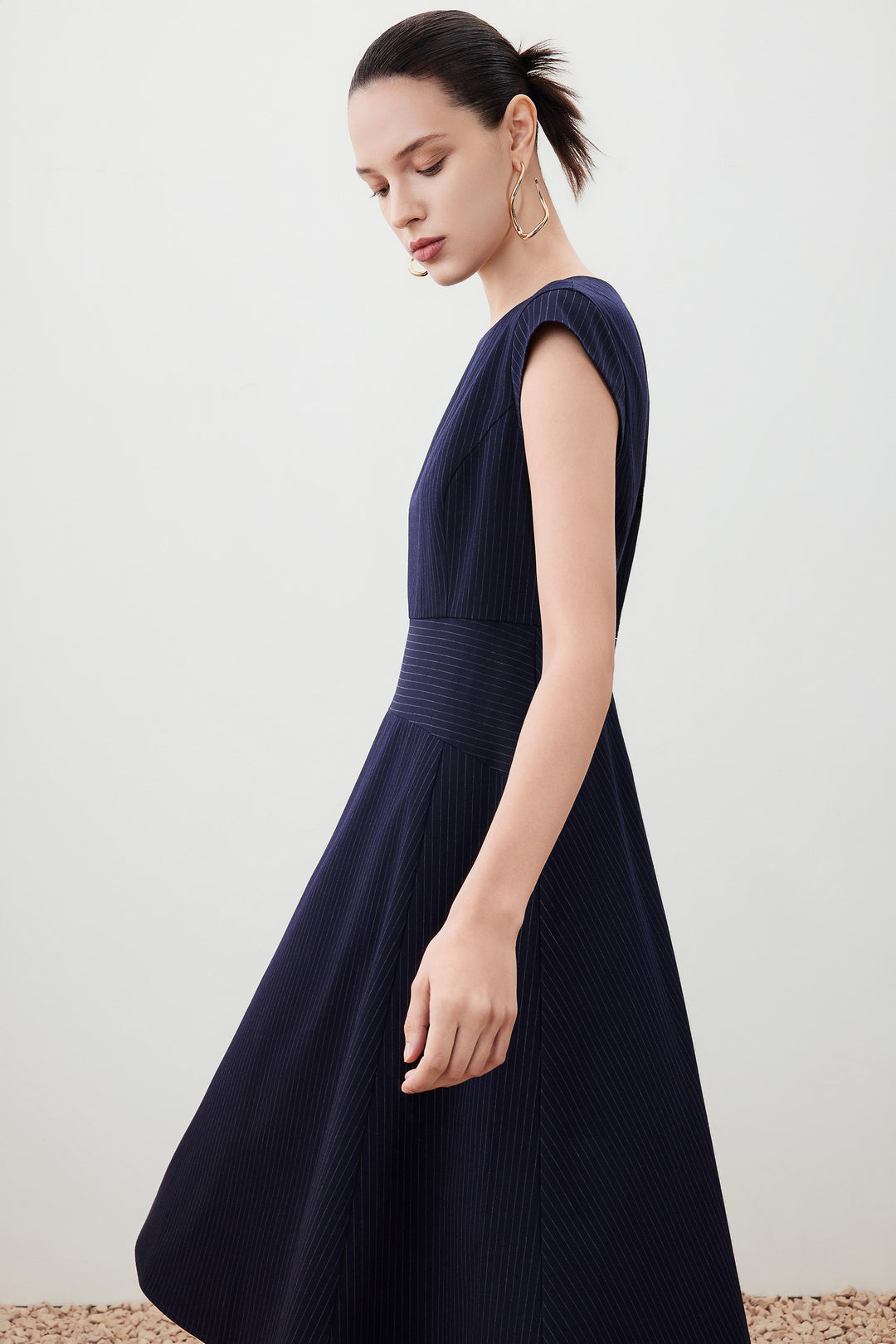 Wool 無領連身裙