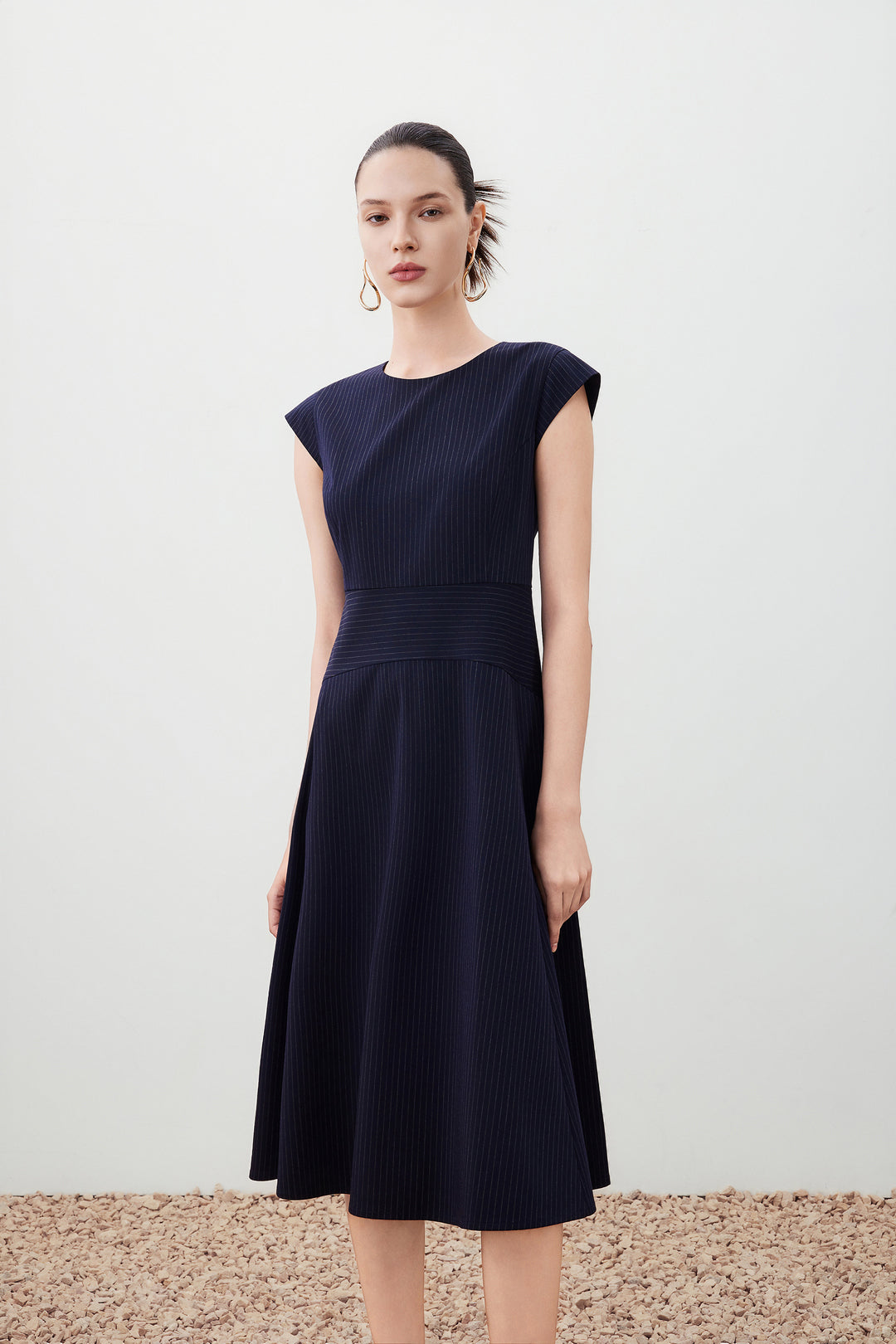 Wool 無領連身裙