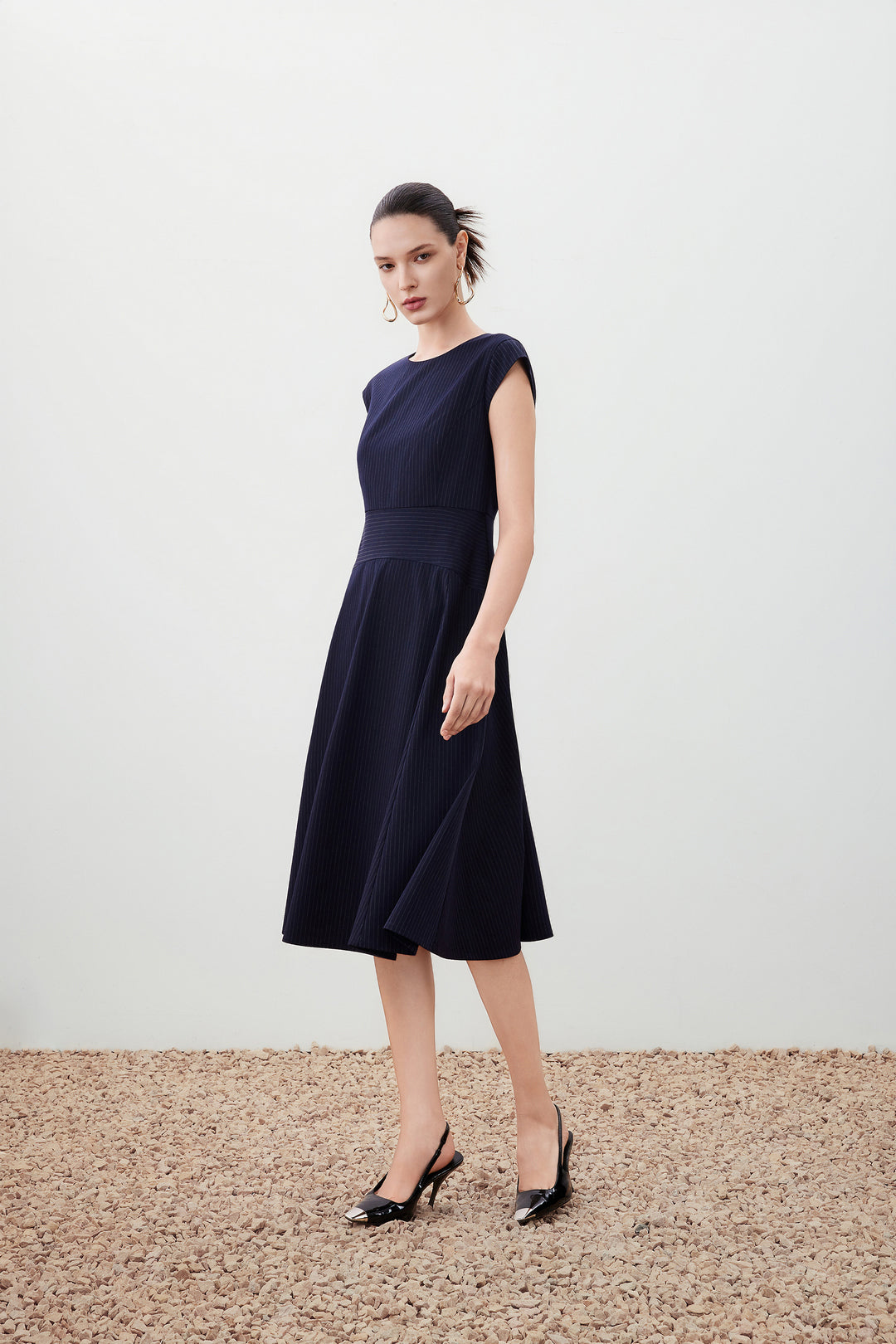 Wool 無領連身裙