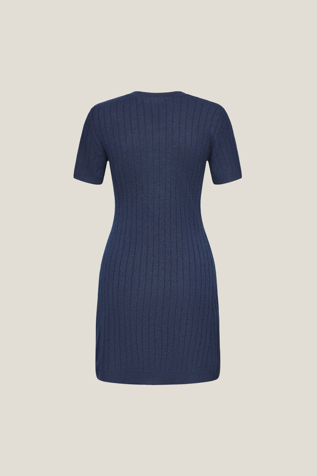 圓領短袖針織連身裙