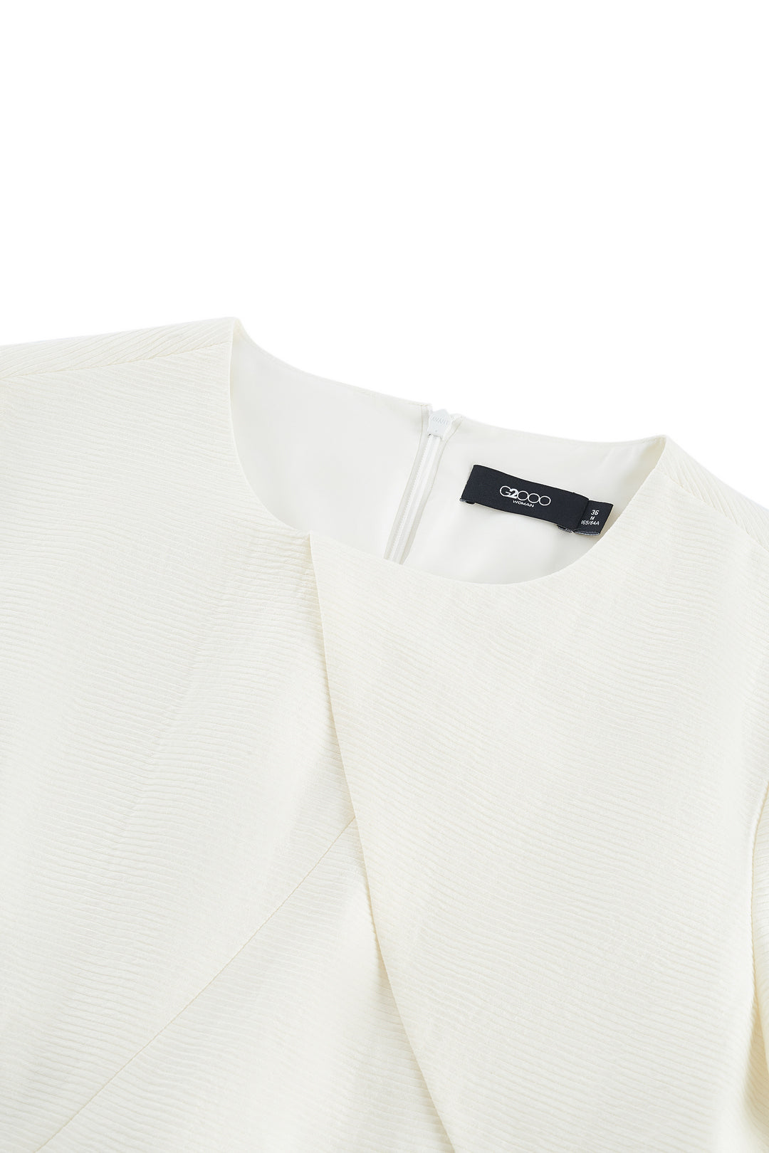 圓領短袖連身裙(配腰帶)