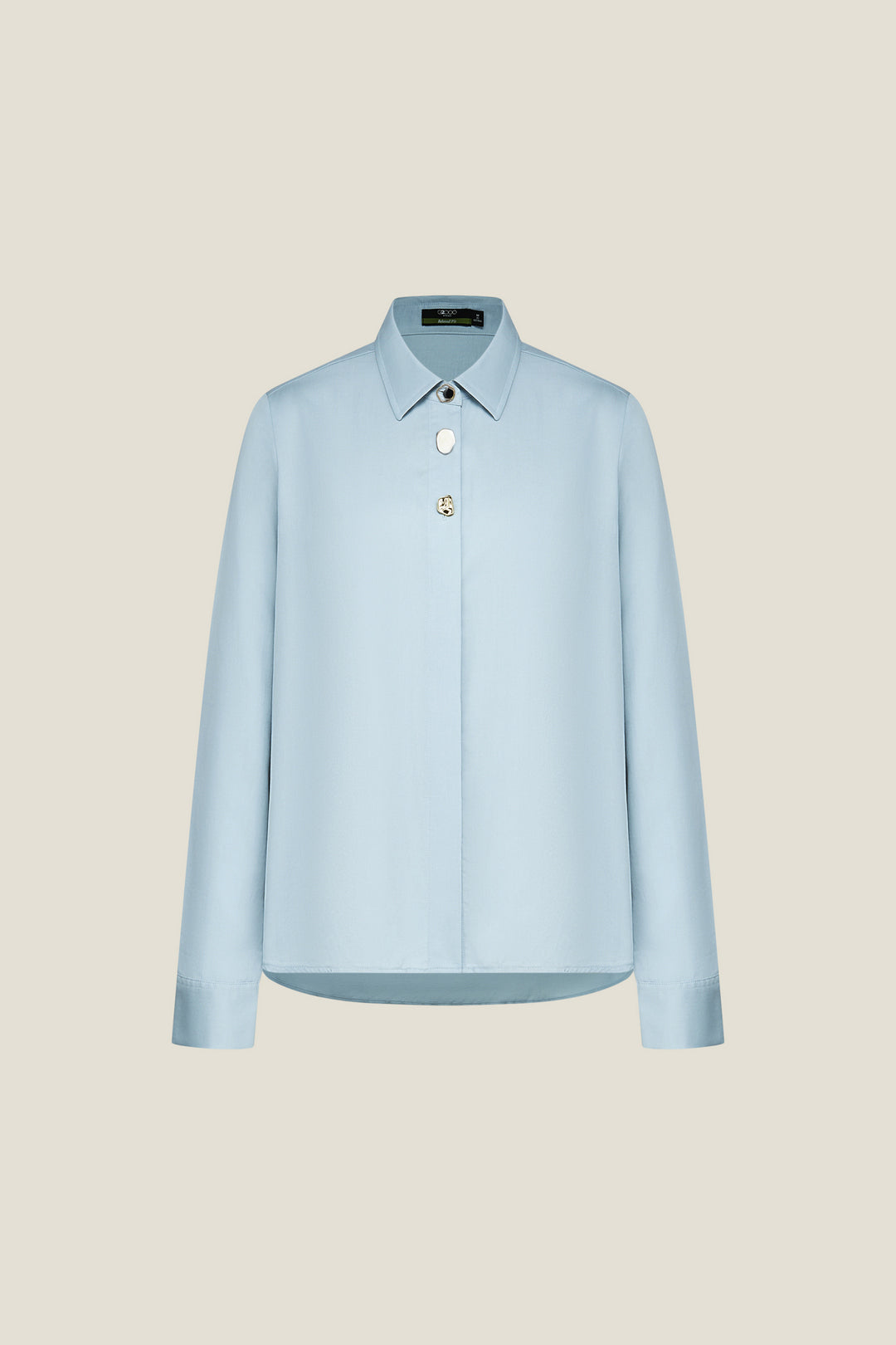 G2000 WOMAN-lyocell-lapel-collar-short-sleeve-casual-shirt-56237807-Blue