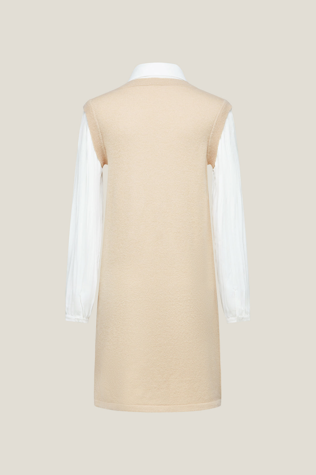 Shirt Neck Long Sleeve Knit Dress