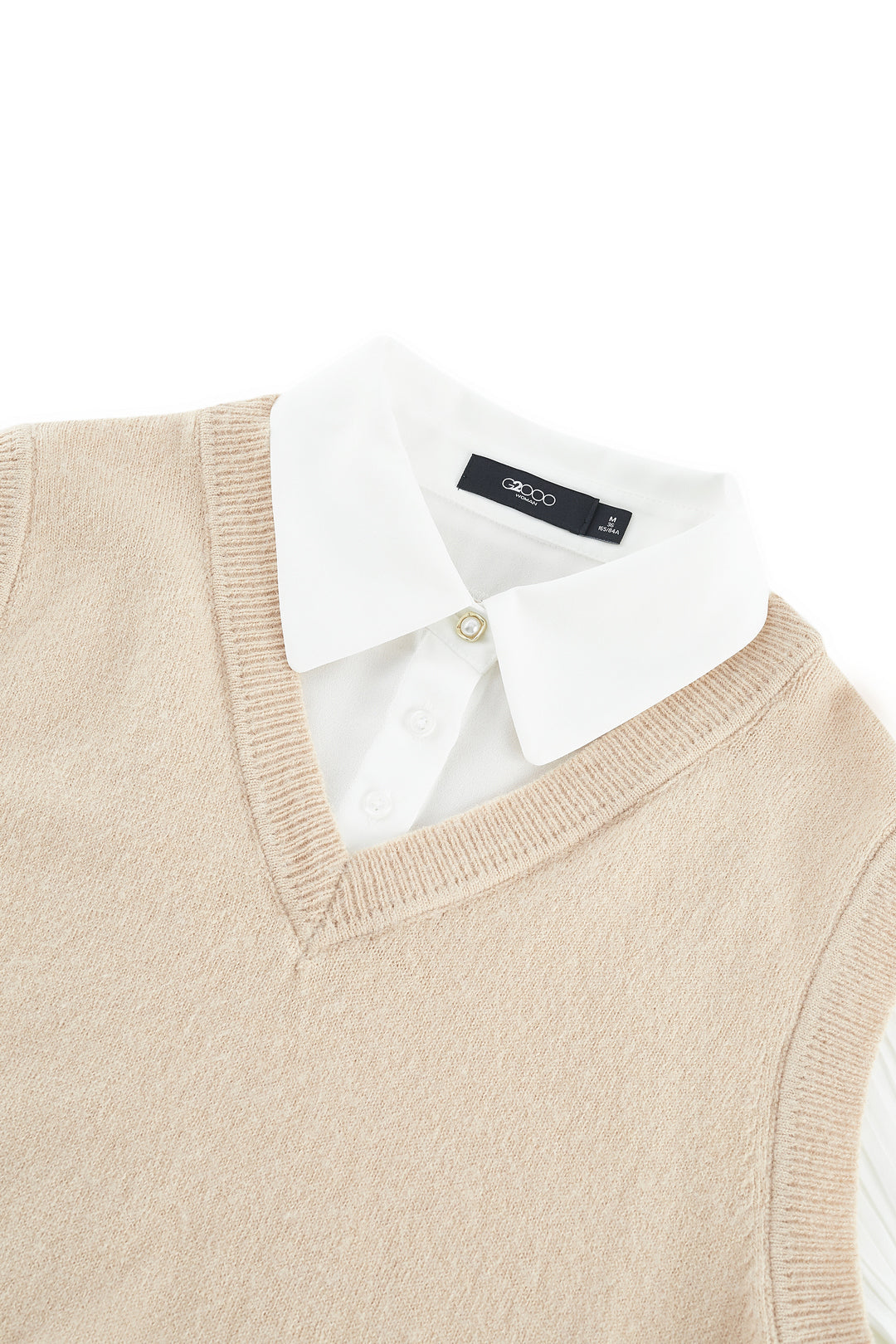 Shirt Neck Long Sleeve Knit Dress