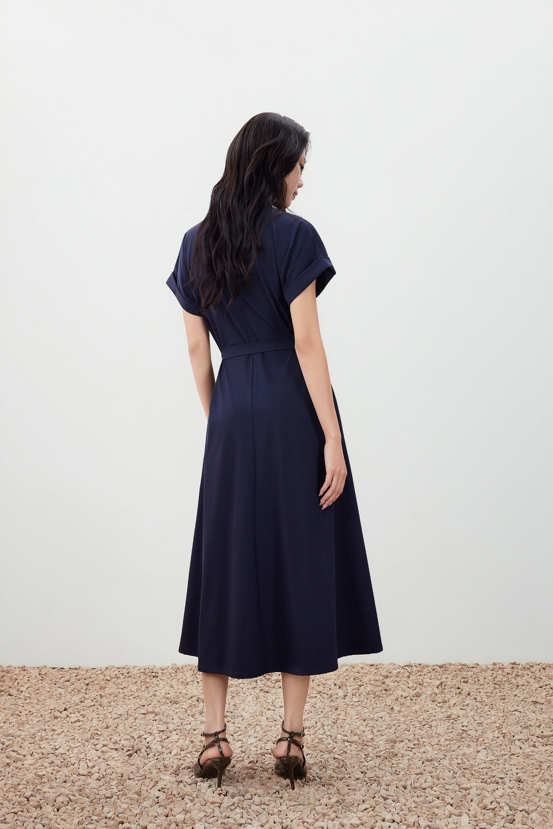 Multi-Way Stretch 恤衫領連身裙