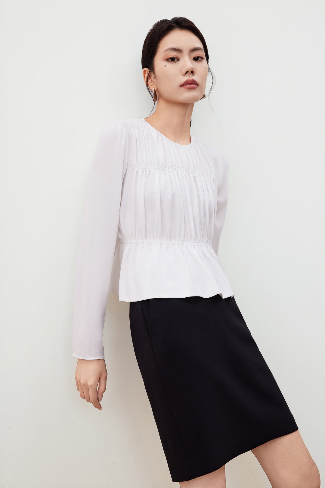 G2000 WOMAN-round-neck-long-sleeve-long-sleeve-blouse-56241050-White