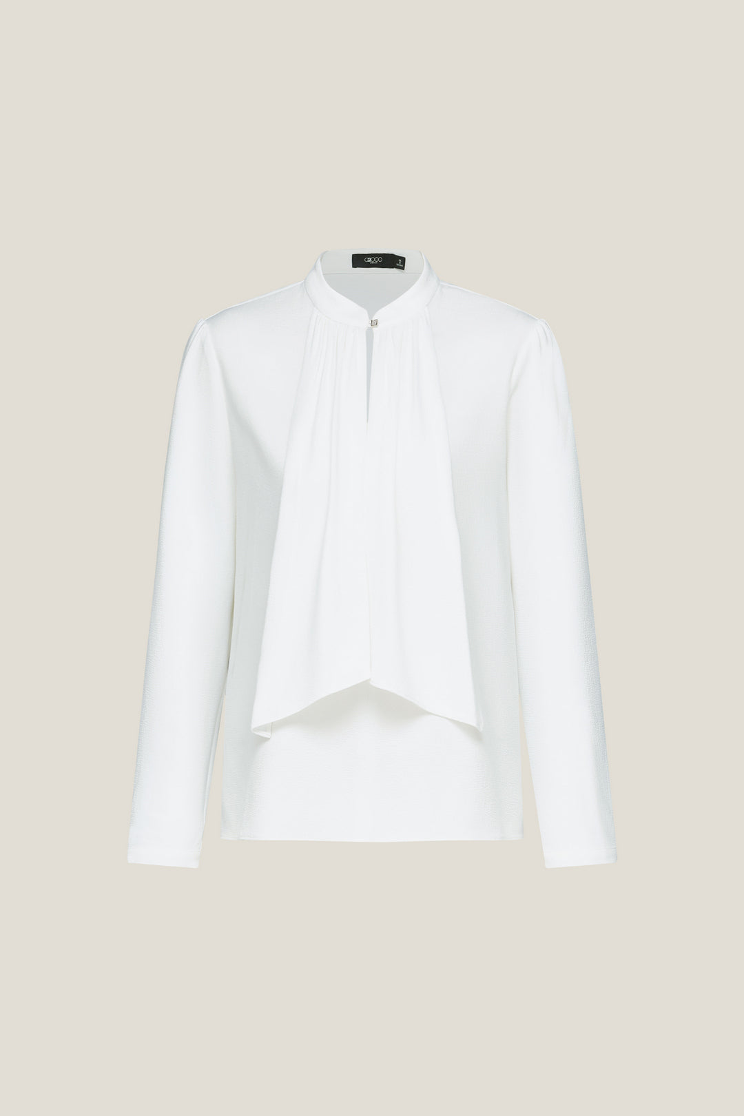 G2000 WOMAN-stand-collar-long-sleeve-long-sleeve-blouse-56241081-White