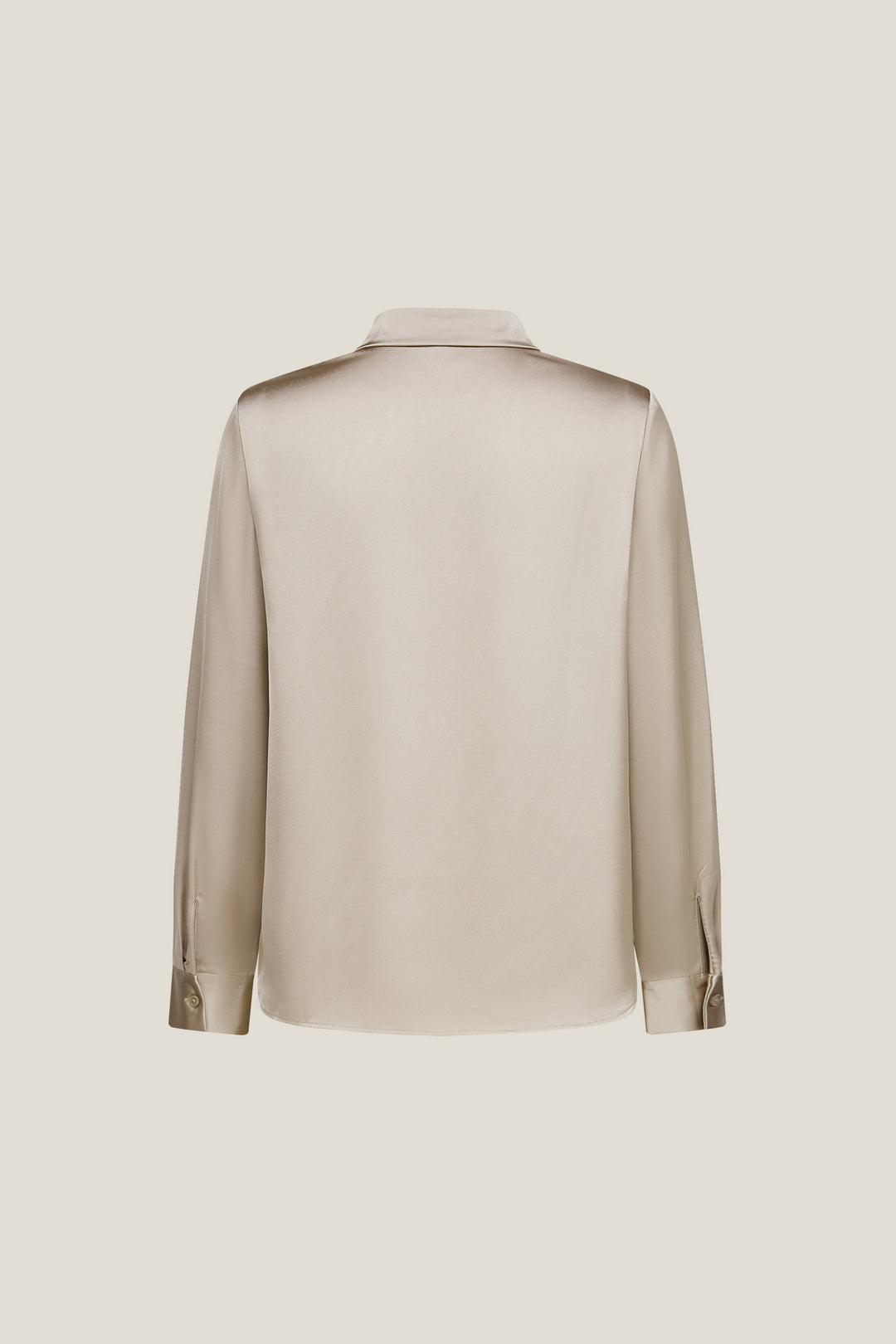 Satin 恤衫領襯衫(配可拆式絲巾項鍊)