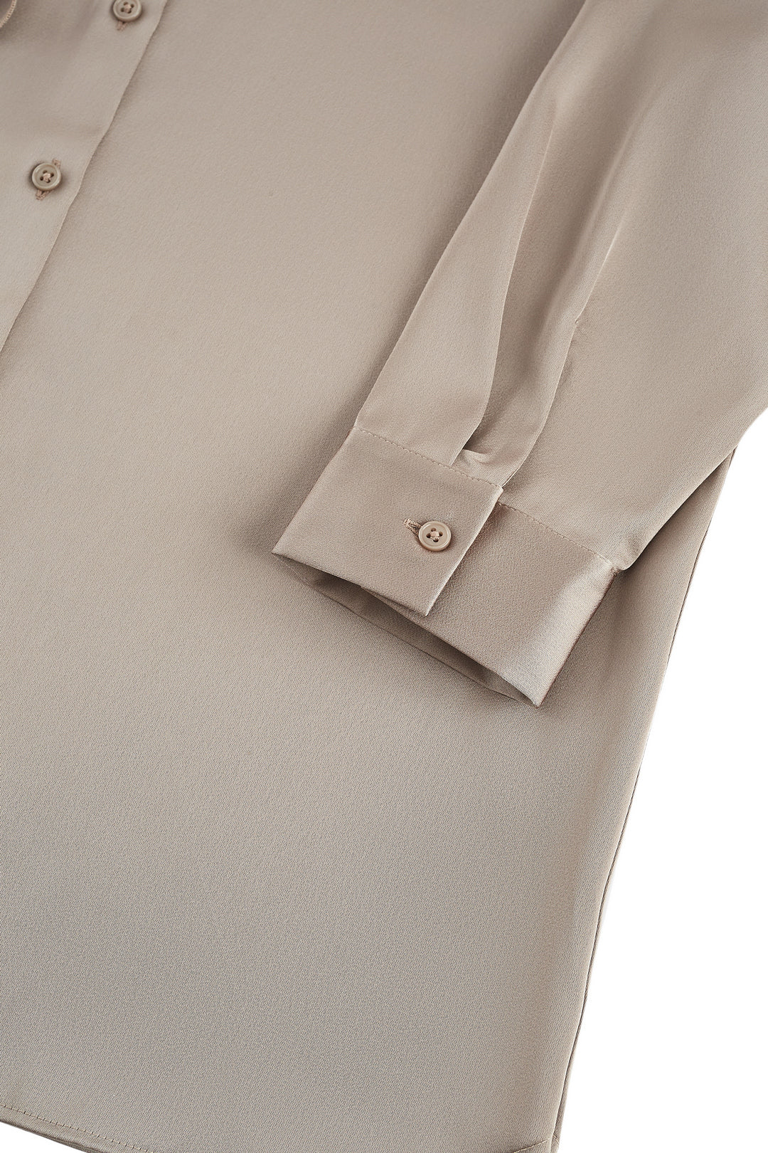 Satin 恤衫領襯衫(配可拆式絲巾項鍊)