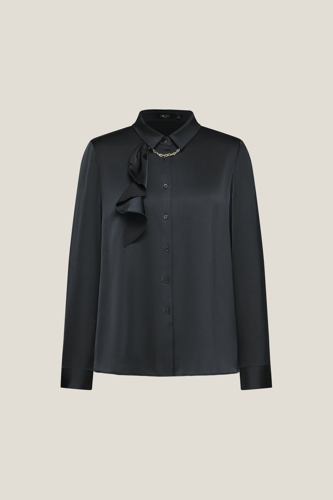 G2000 WOMAN-satin-shirt-neck-long-sleeve-blouse-with-detachable-scarf-necklace-56241181-Black