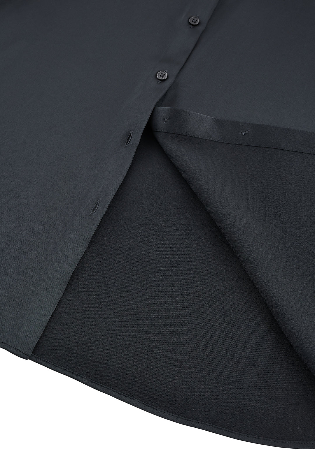 Satin 恤衫領襯衫(配可拆式絲巾項鍊)