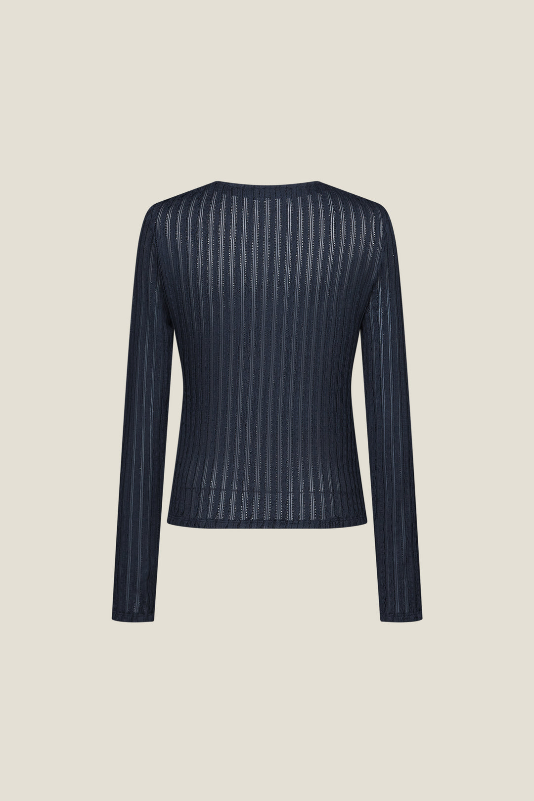 圓領長袖切駁衫