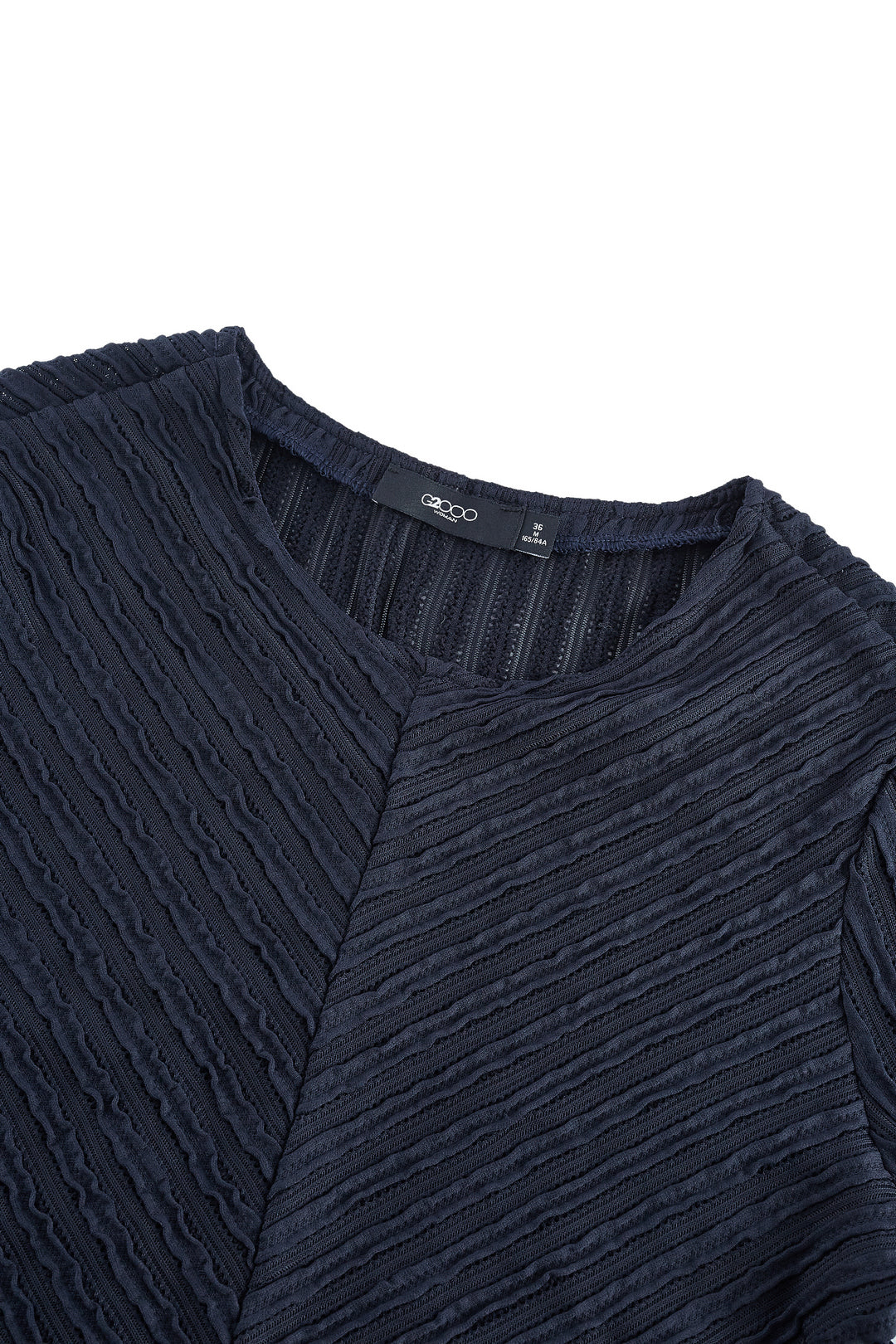 圓領長袖切駁衫